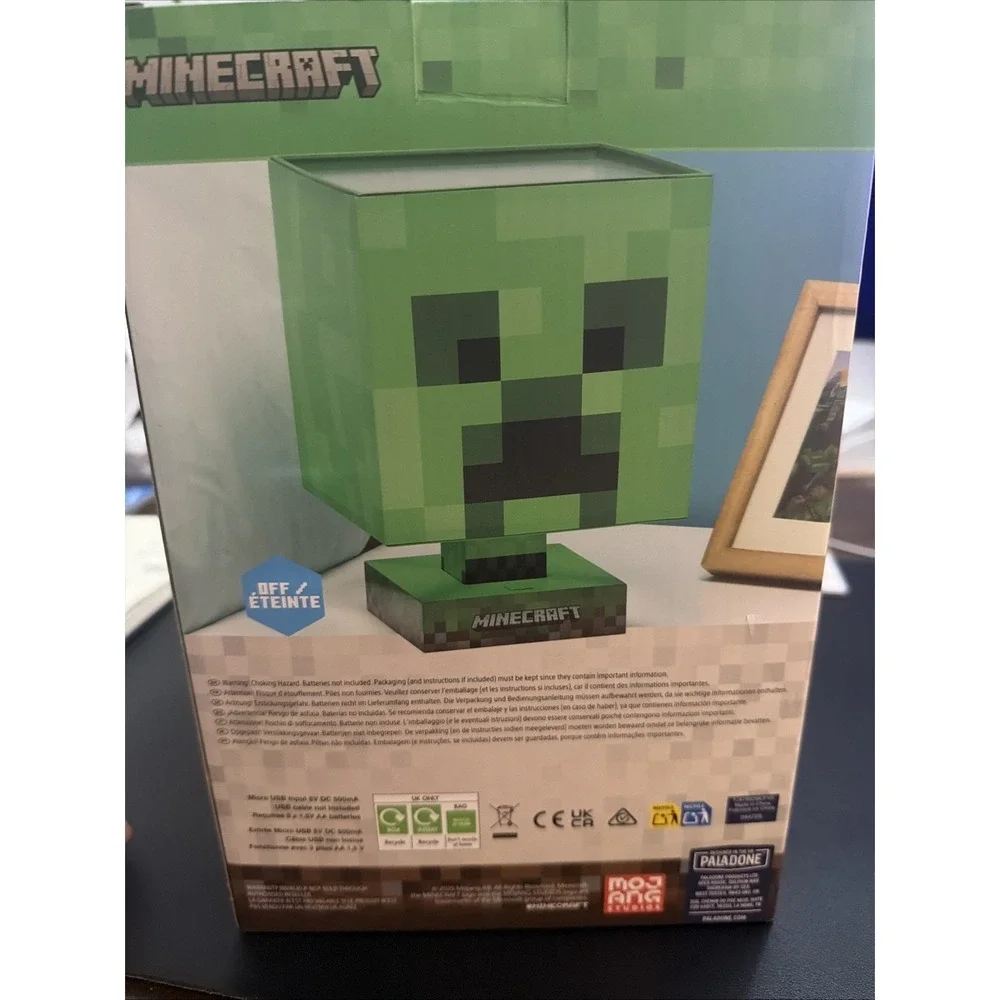 Paladone Minecraft Green Creeper Icon Lamp Battery or USB Powered!
